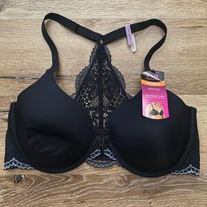 Maidenform Racerback Smoothing SmartZone Cups (Shape & Support) Bra in Black NWT